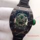 2017 Copy Richard Mille RM 052 Watch Black plated Green Skull Rubber (3)_th.jpg